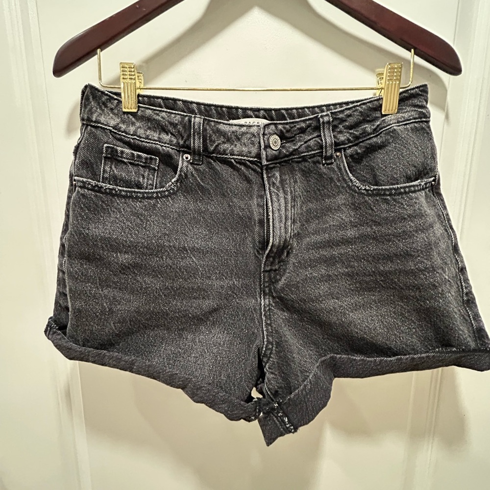 PacSun Black Jean Shorts Distressed Cut-Off Style